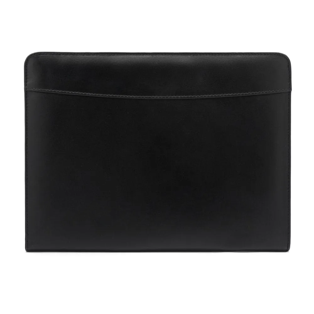 A4 Leather Notepad Folder - Black