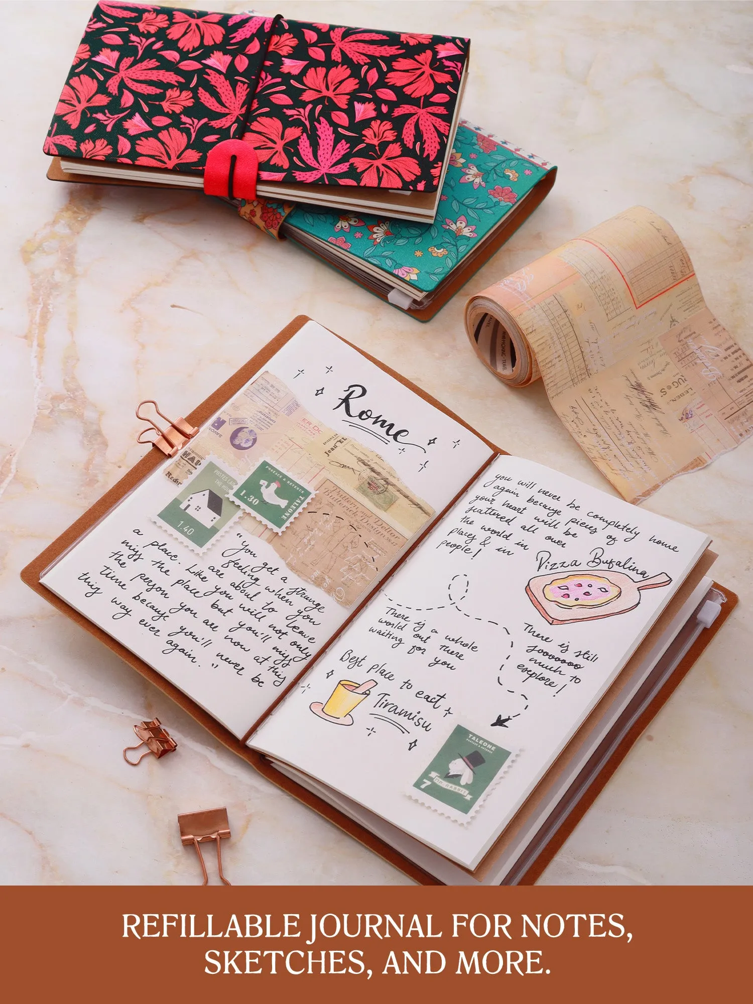 A5 Refillable Travel Journal - Bird Song