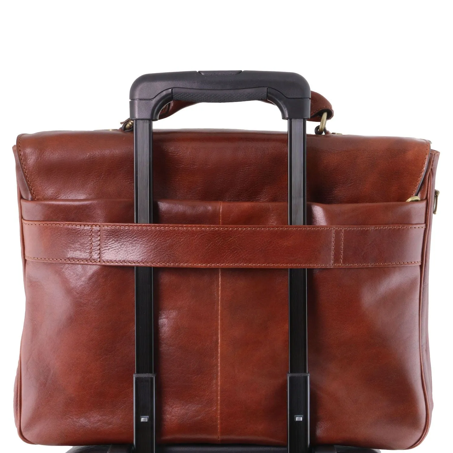 Alessandria - Leather multi compartment TL SMART laptop briefcase | TL142440