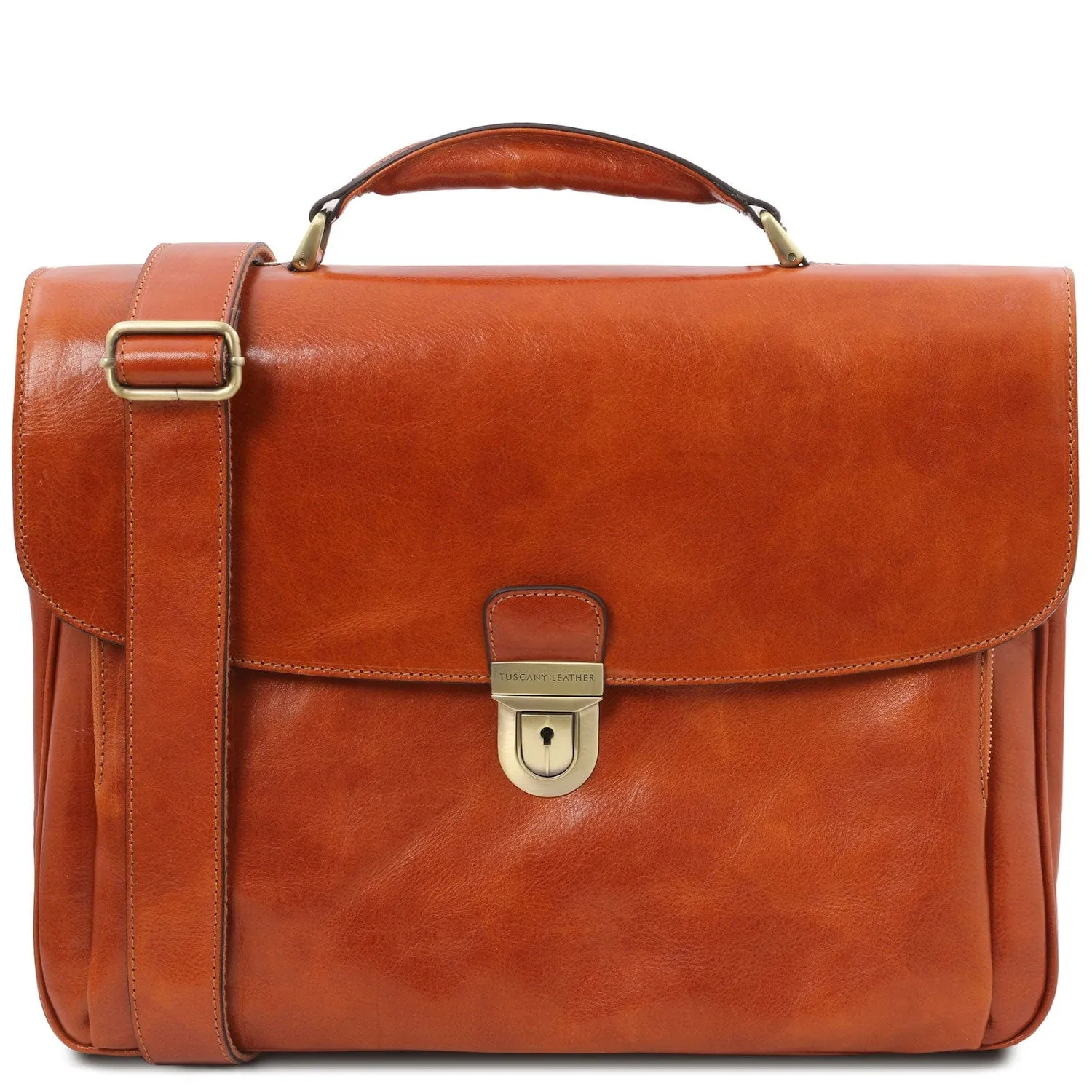 Alessandria - Leather multi compartment TL SMART laptop briefcase | TL142440