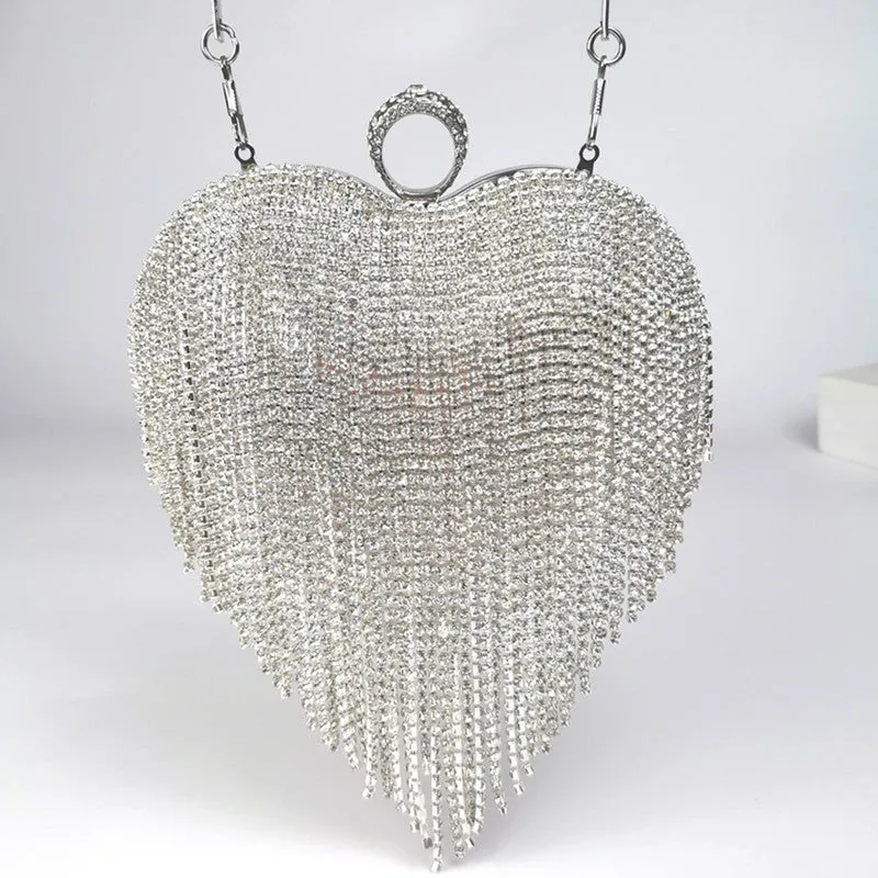 Amy – Elegant Tassel Heart-Shaped Handbag