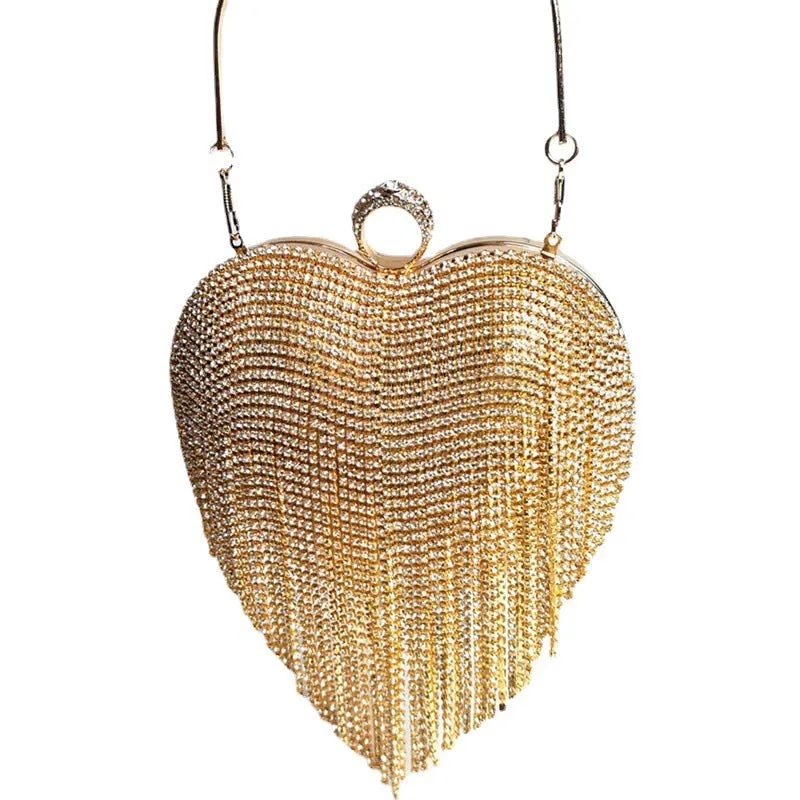 Amy – Elegant Tassel Heart-Shaped Handbag