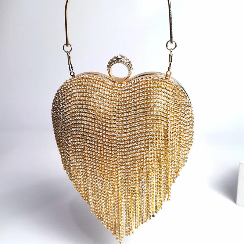 Amy – Elegant Tassel Heart-Shaped Handbag