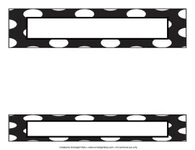 Binder Spine | Chalkboard & Polka Dot | UPRINT| Schoolgirl Style