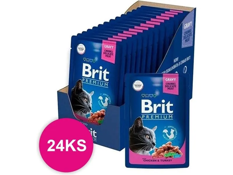 Brit Premium Gravy with Chicken & Turkey 24x100g pouchs