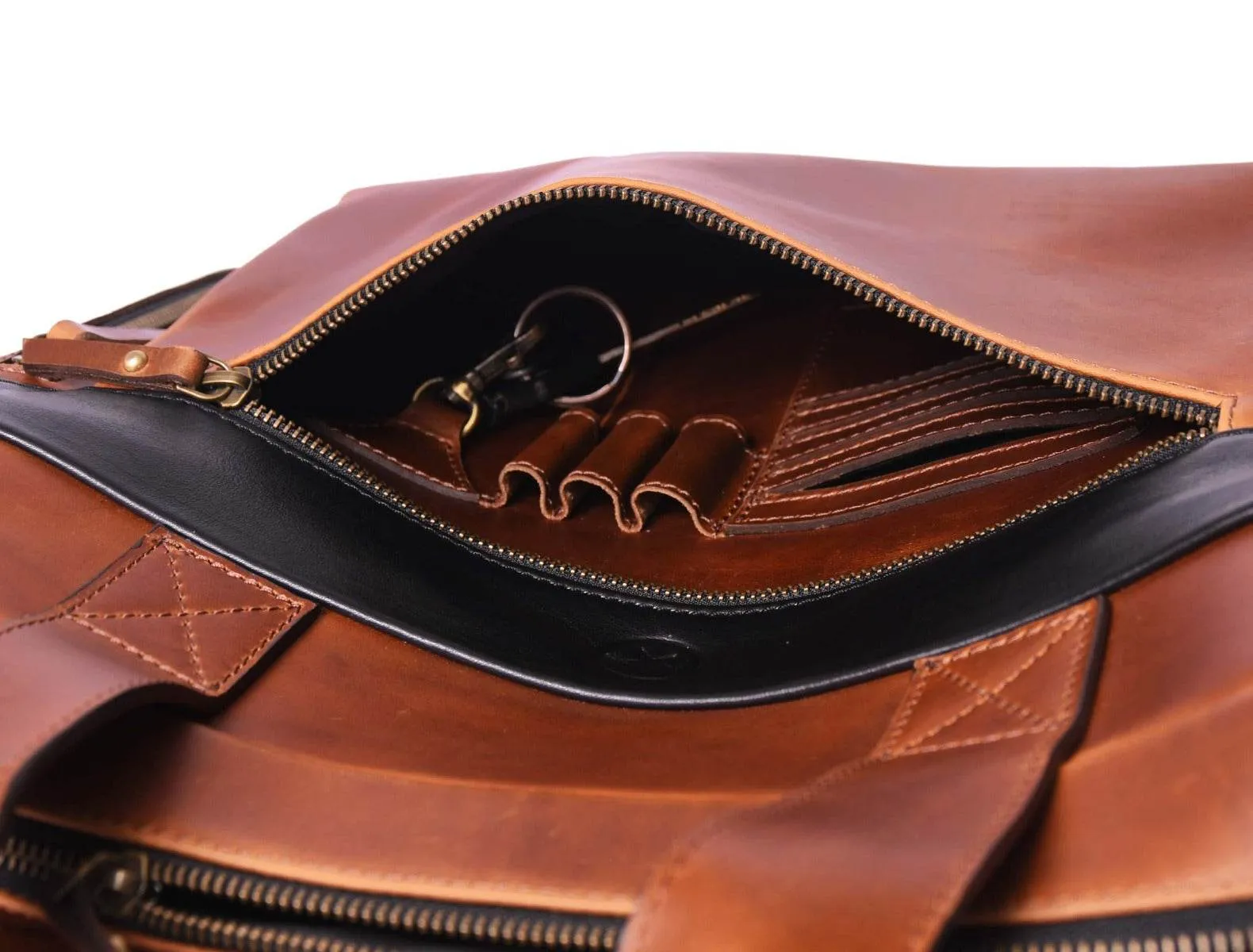 Brooklyn Leather Office Bag - Lux Tan