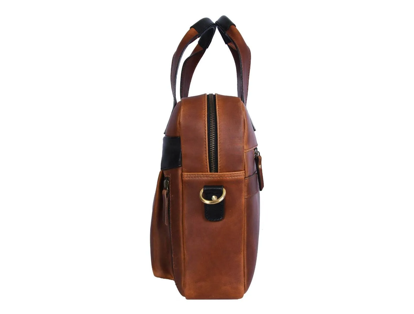 Brooklyn Leather Office Bag - Lux Tan