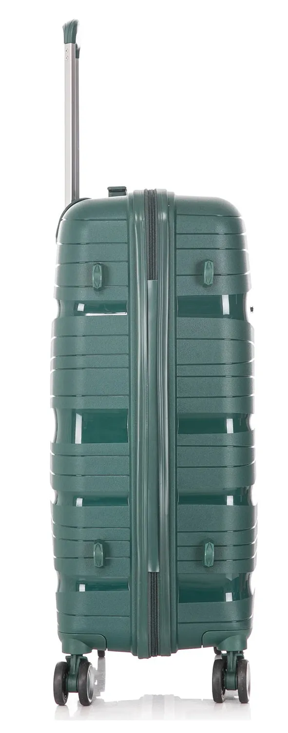 Cabin Spinner Suitcase - Crack Resistant - PP801 - Green