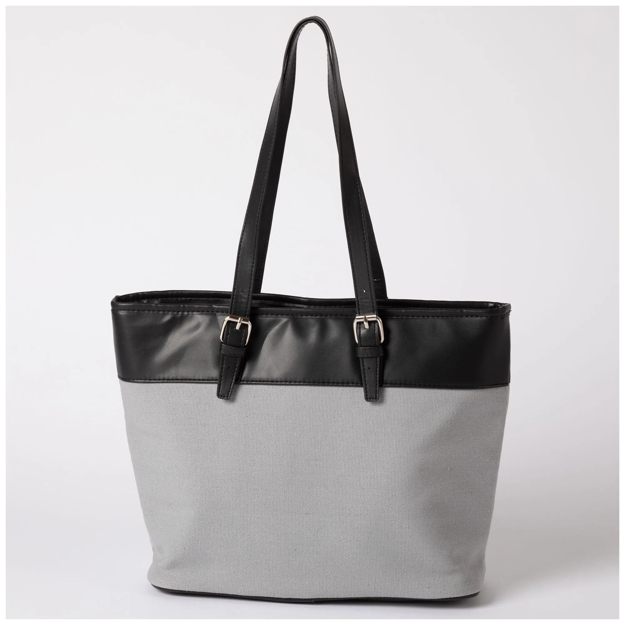 Classic Canvas & Faux Leather Tote