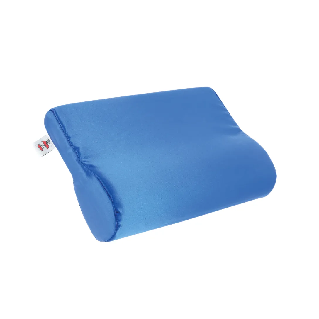 Core Products Contour Cervical Pillow, Satin Cover, Blue