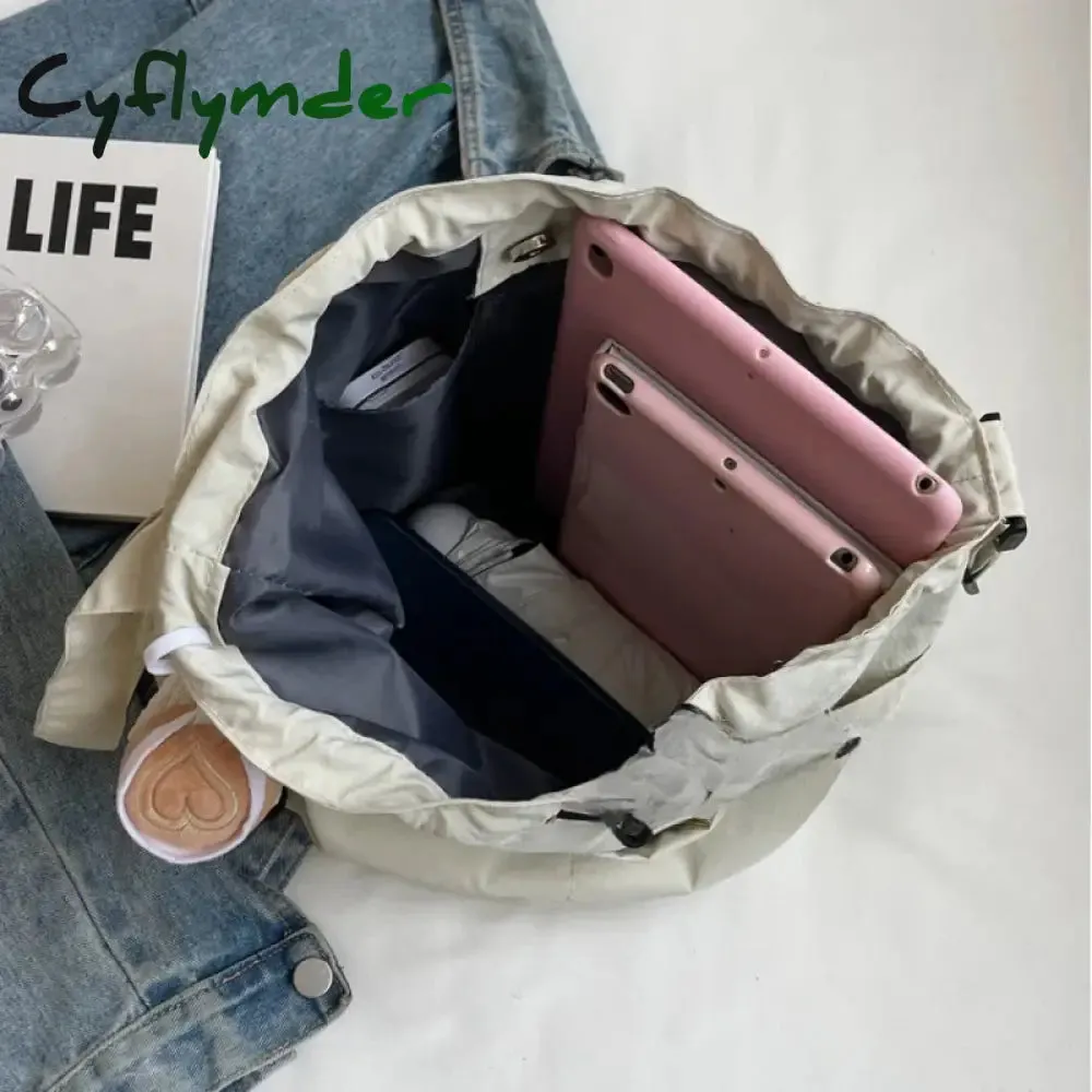 Cyflymder 2024 New Nylon Shoulder Bag Fashionable Shrinkage Anti Wrinkle Crossbody Bag Lightweight Large Capacity Commuter Women Tote Bag