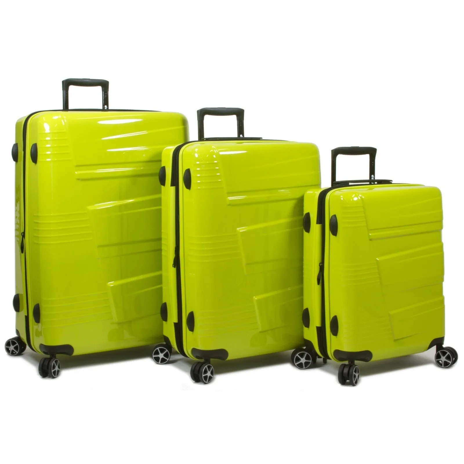 Dejuno Lumos Hardside 3-Piece Expandable Spinner Luggage Set