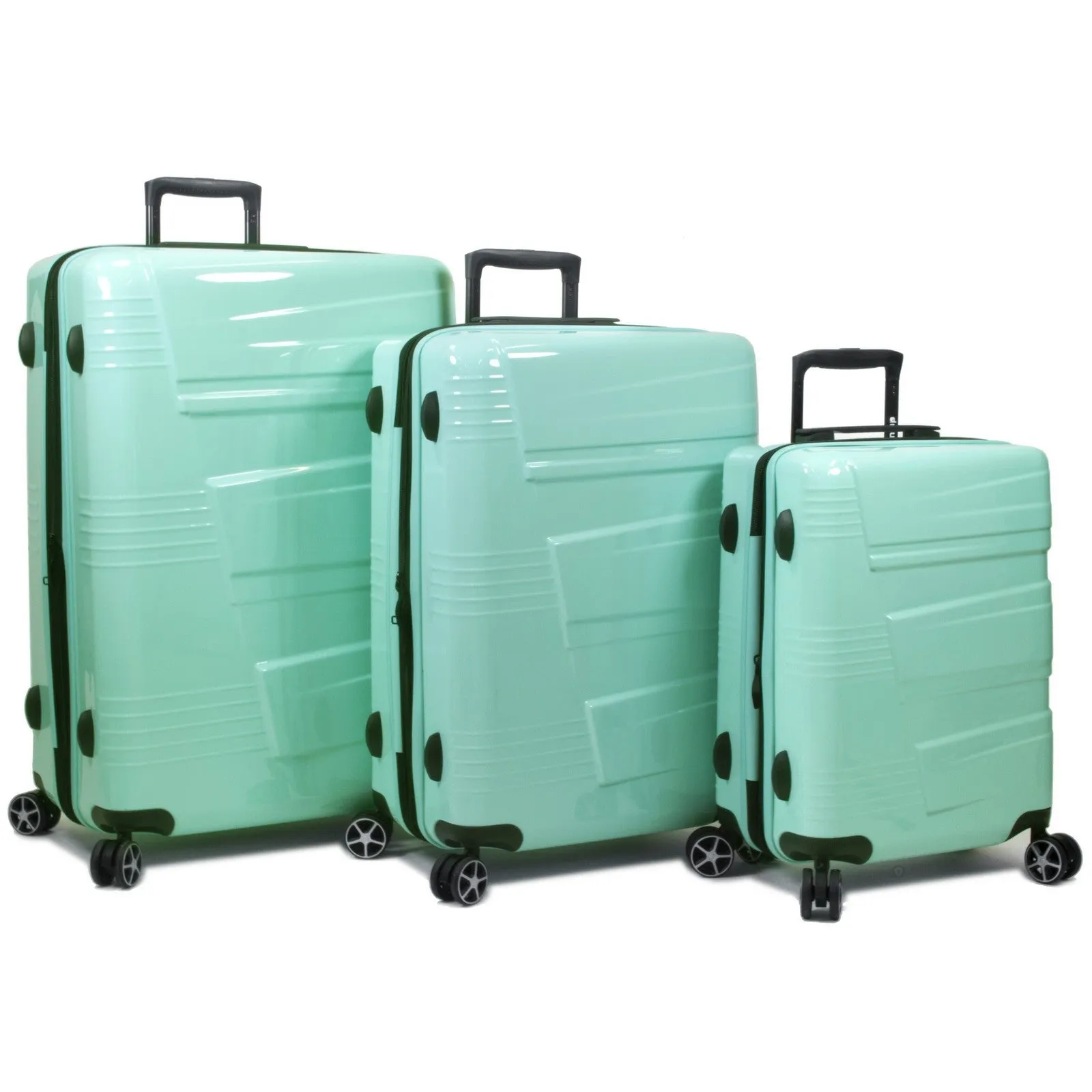 Dejuno Lumos Hardside 3-Piece Expandable Spinner Luggage Set