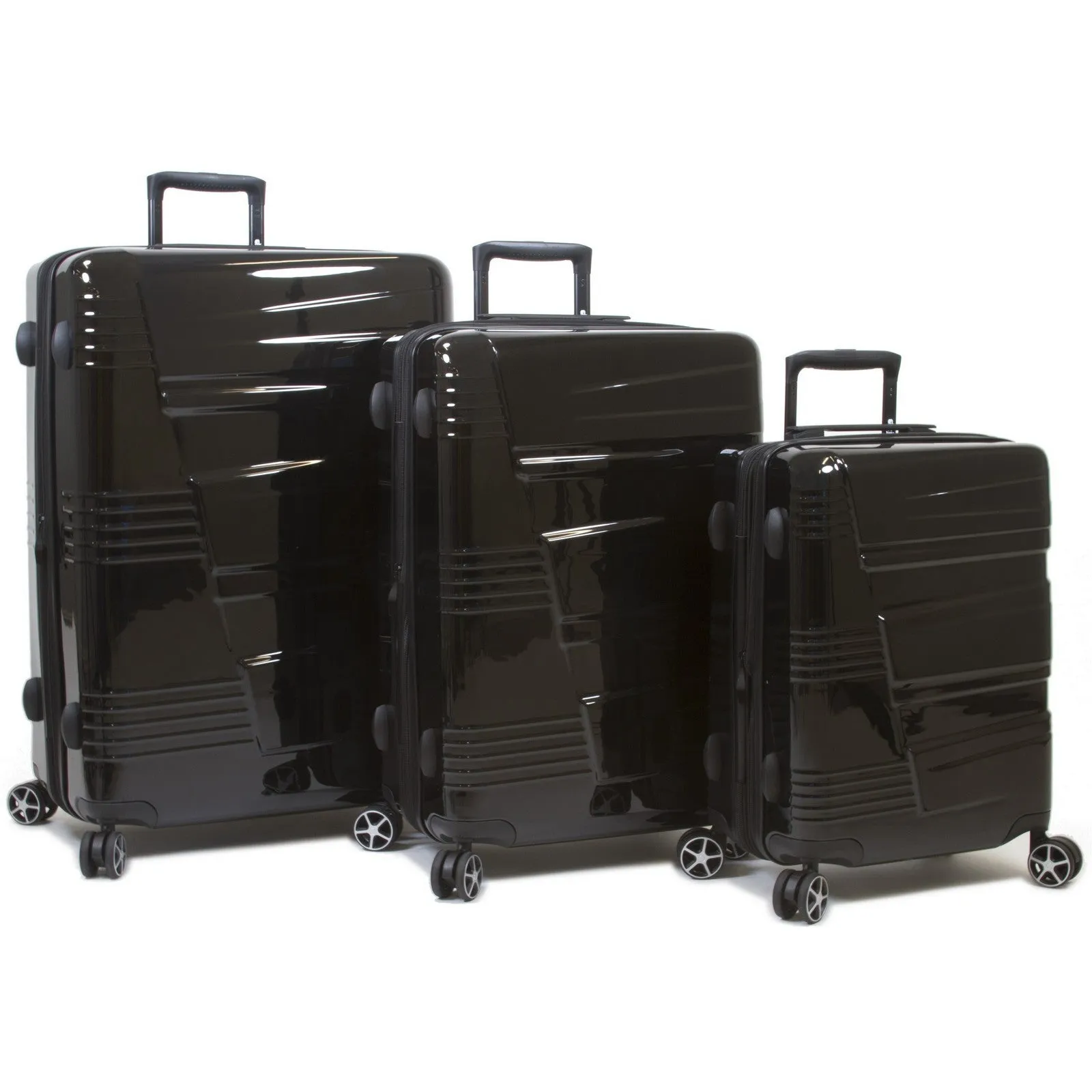 Dejuno Lumos Hardside 3-Piece Expandable Spinner Luggage Set