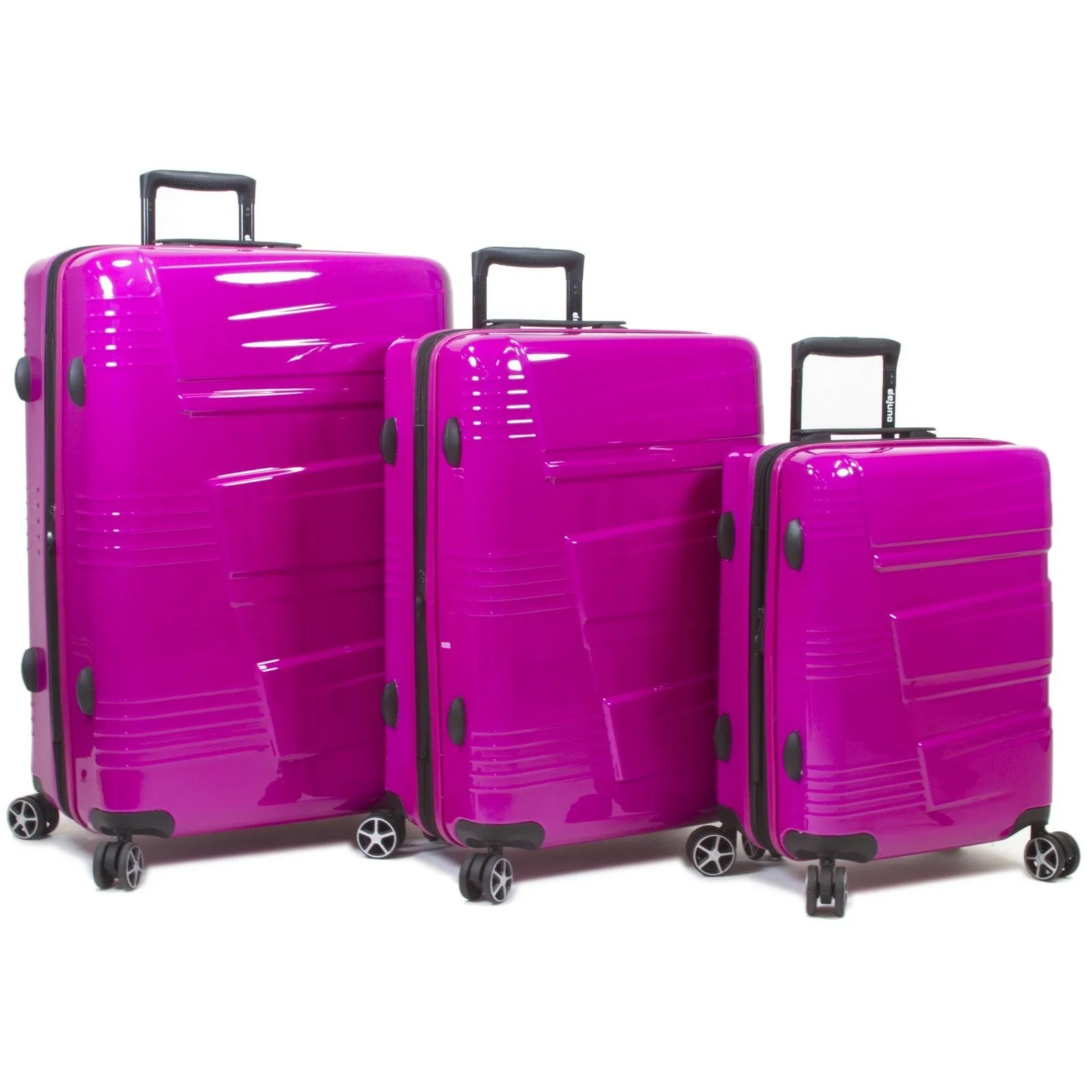 Dejuno Lumos Hardside 3-Piece Expandable Spinner Luggage Set