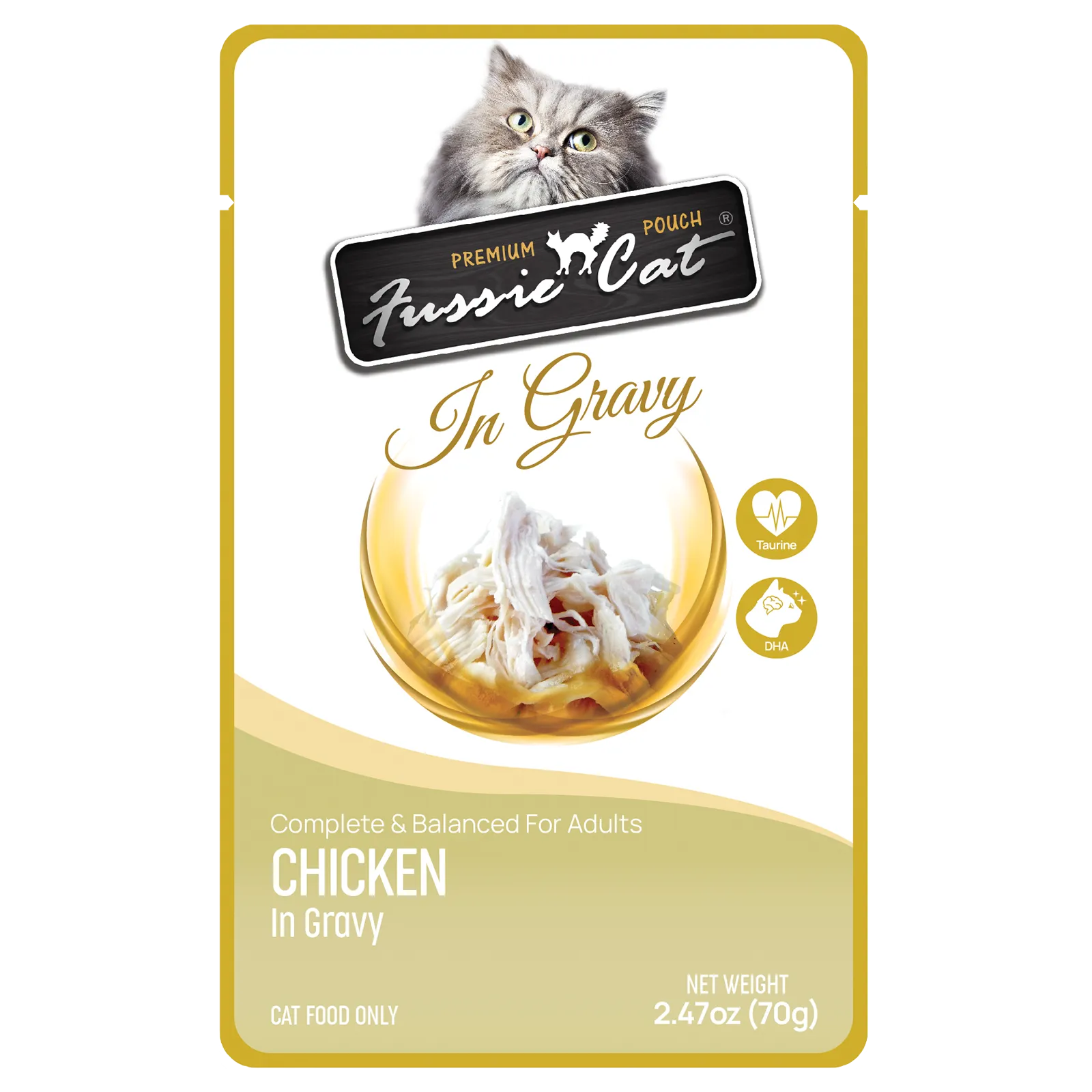 Fussie Cat Chicken In Gravy 2.47-oz Pouch, Wet Cat Food