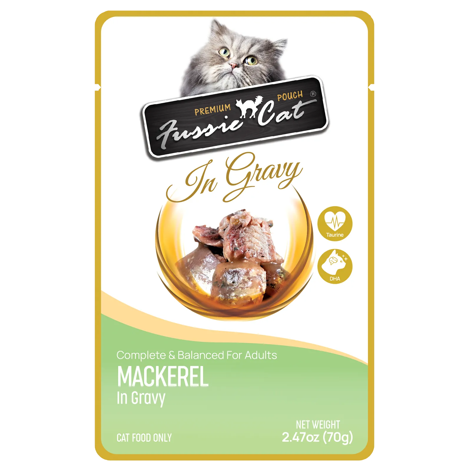 Fussie Cat Mackerel In Gravy 2.47-oz Pouch, Wet Cat Food