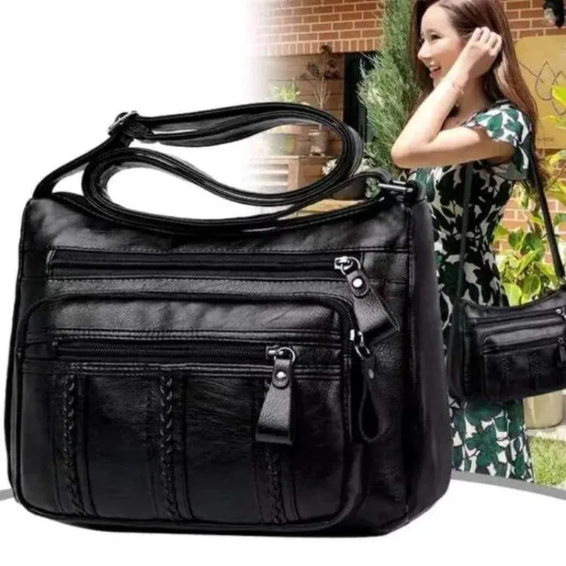 High Quality Leather Pillow Style Handbag Purse for Women Lightweight Multi-Layered Large-Capacity Crossbody Shoulder Bag