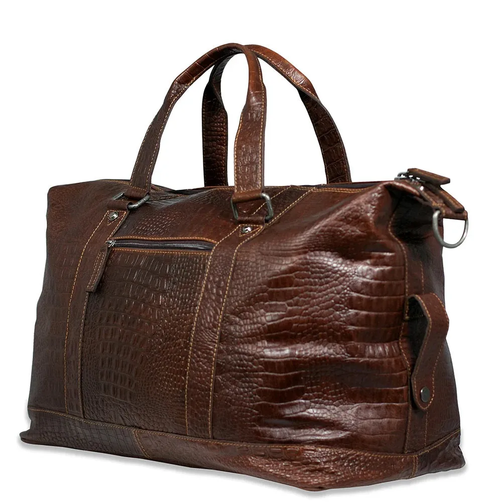 Jack Georges Hornback Croco Duffel Bag