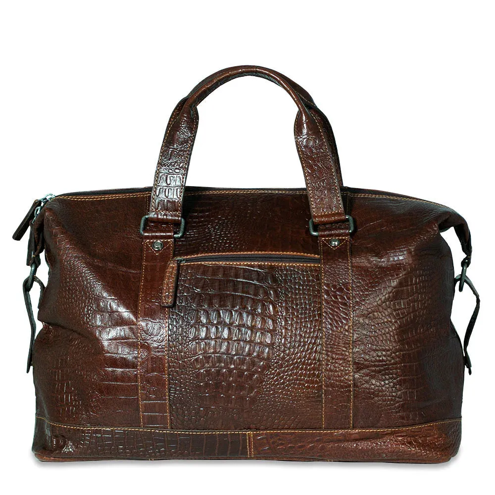 Jack Georges Hornback Croco Duffel Bag