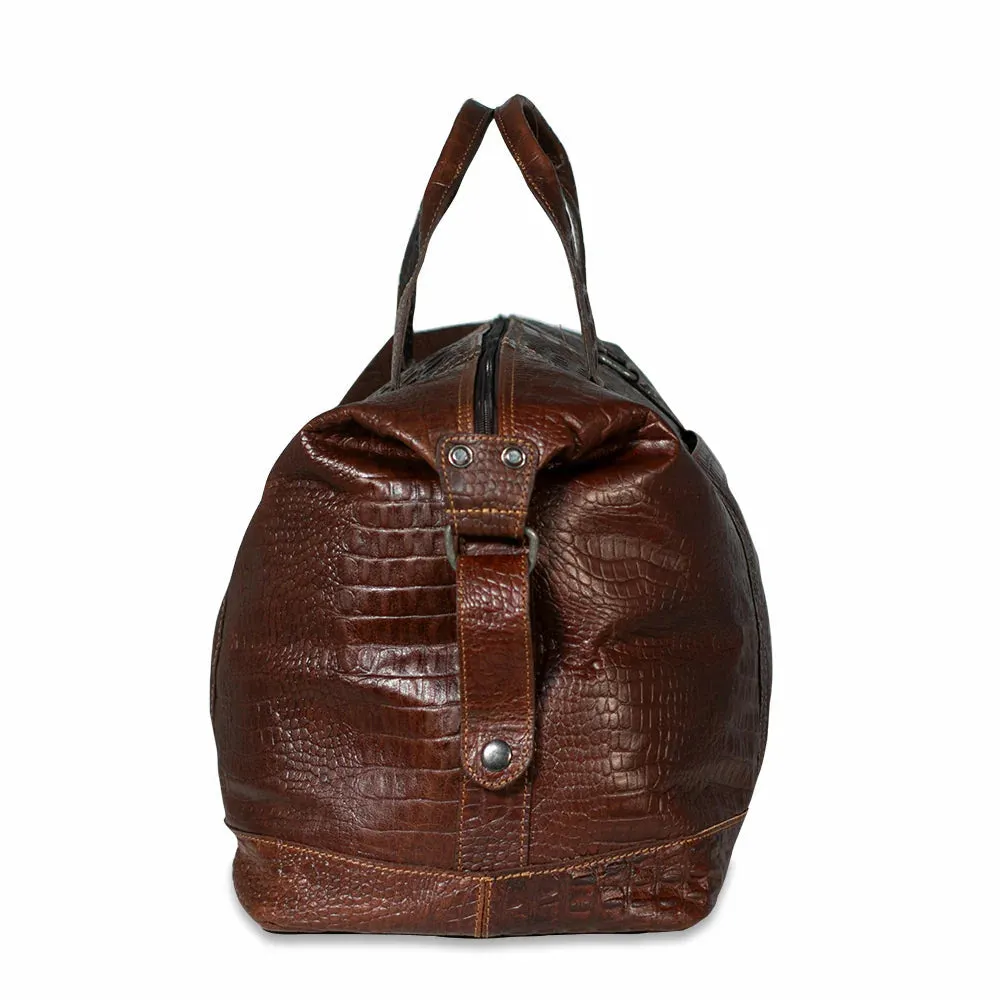 Jack Georges Hornback Croco Duffel Bag