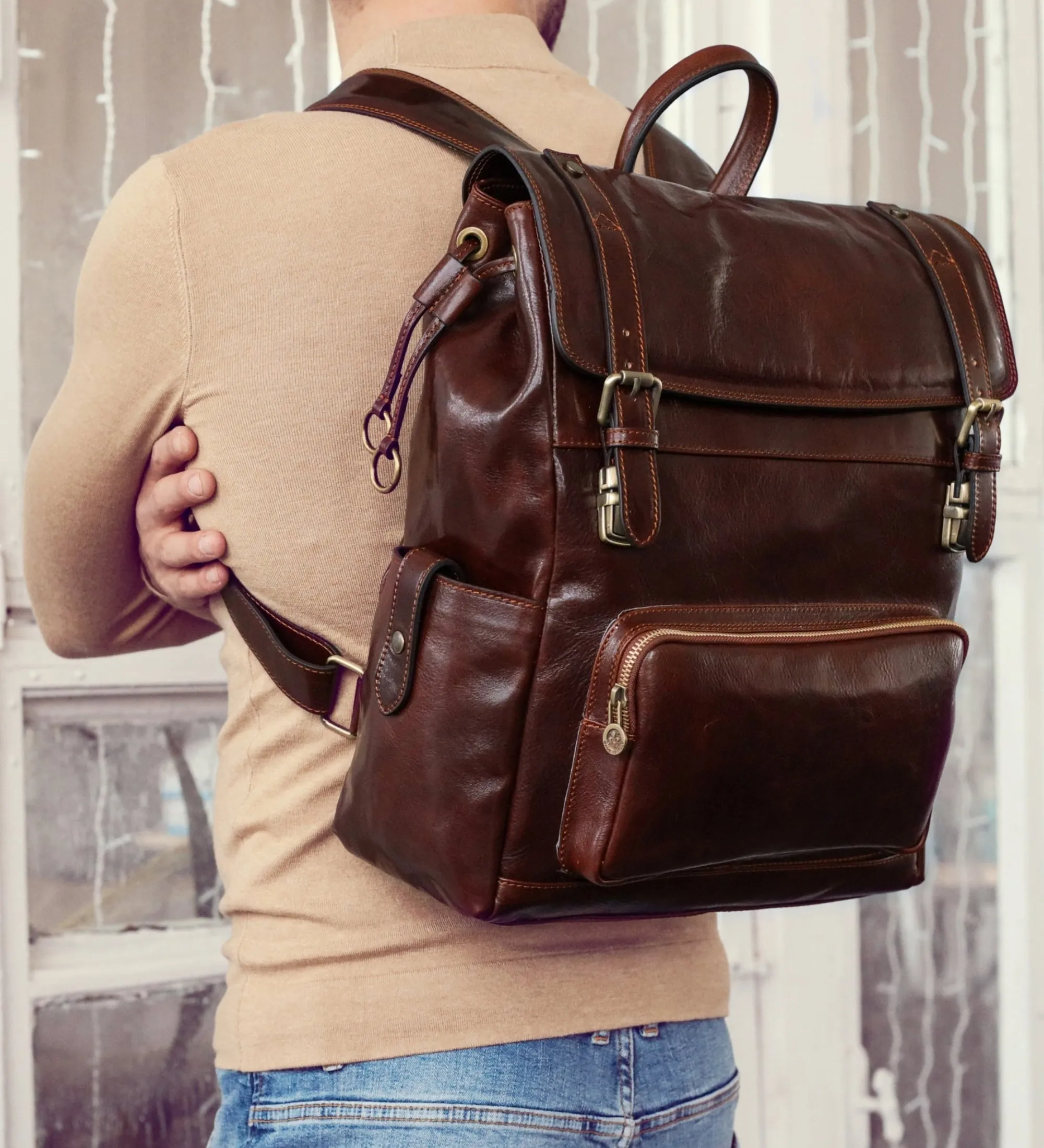 Leather Backpack - The Good Earth