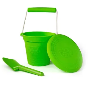 Meadow Green Silicone Bucket, Flyer and Spade Set