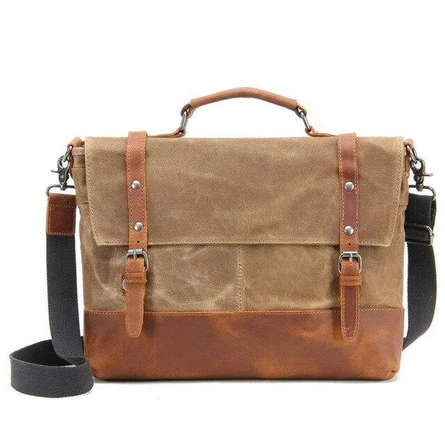 Mens Laptop Messenger Canvas Bag