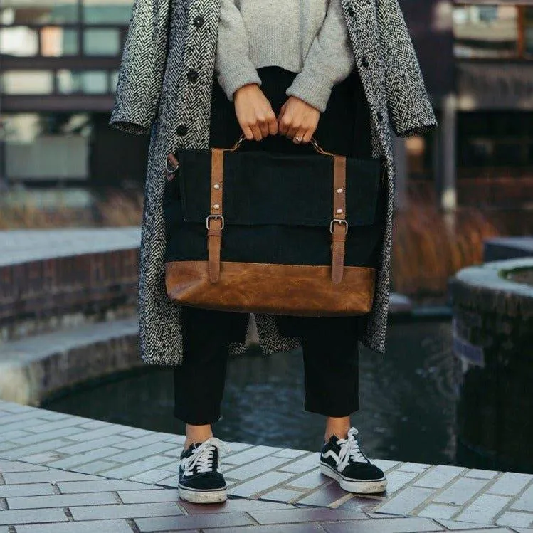 Mens Laptop Messenger Canvas Bag