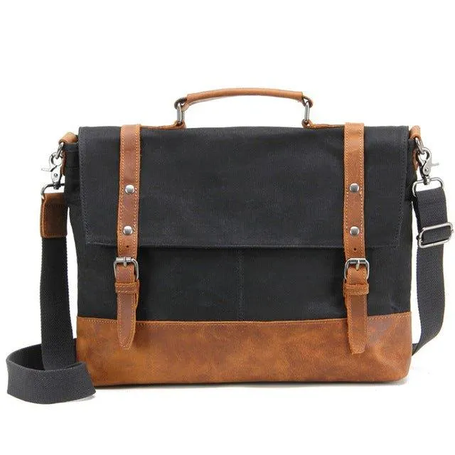 Mens Laptop Messenger Canvas Bag