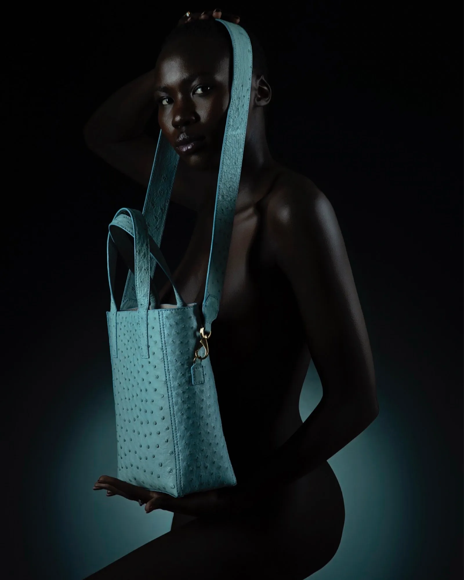 Mini Crossbody 'Ntombi' Tote | Crystal Blue