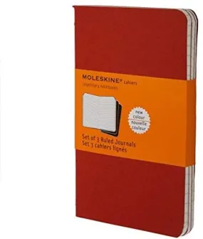 Moleskine Set of 3 Cahier Pocket Ruled Journal Large CH116EN