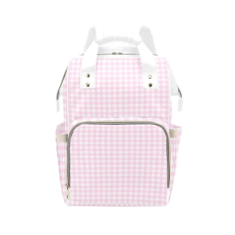 Pink Gingham Backpack, Pink Bag, Gingham Bag, Pink backpack, Retro inspired backpack, Retro Bag, vintage inspired bag, vintage style bag