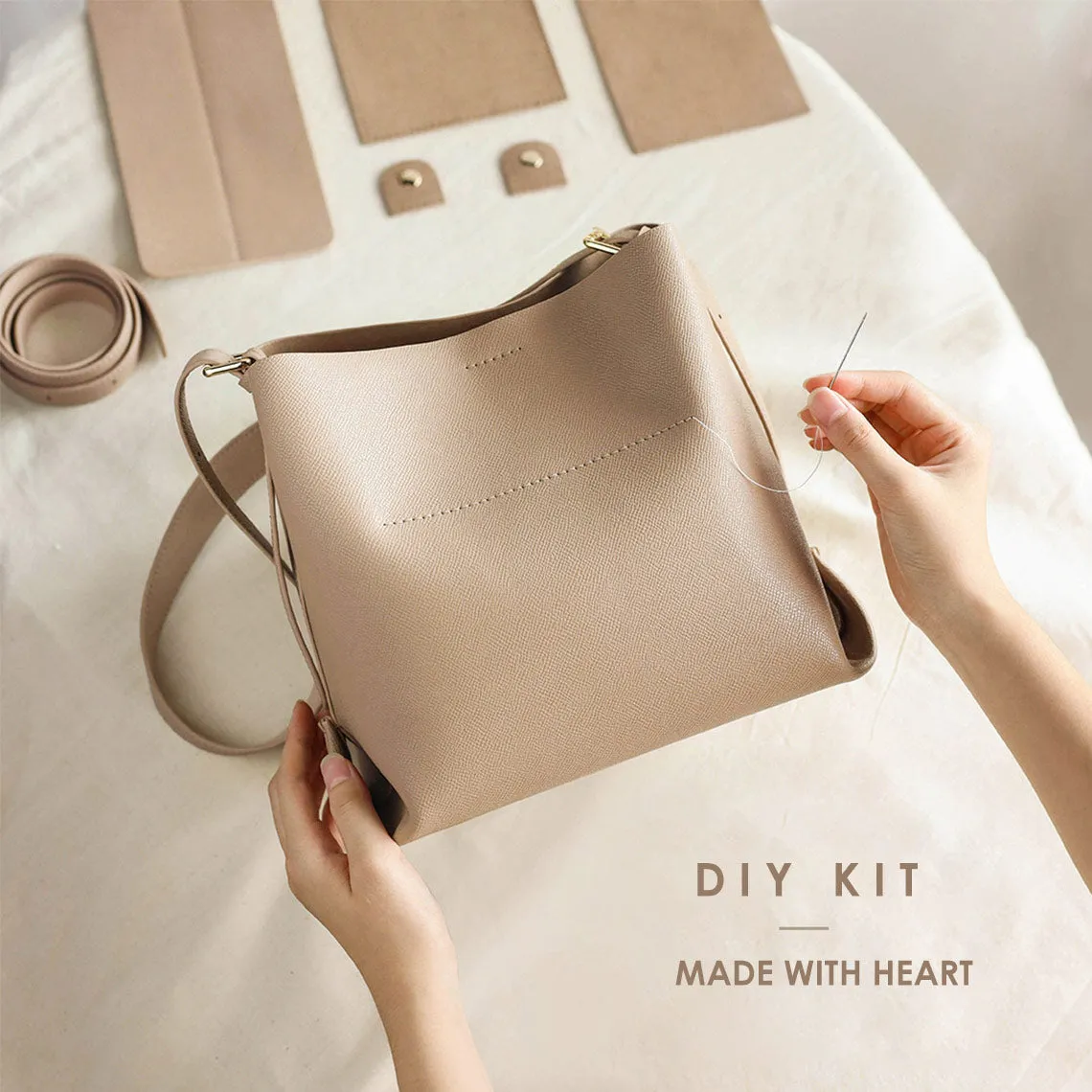 POPSEWING® Leather Fashion Bucket Bag DIY Kit