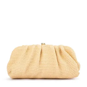 Queenie Woven Clutch in Natural