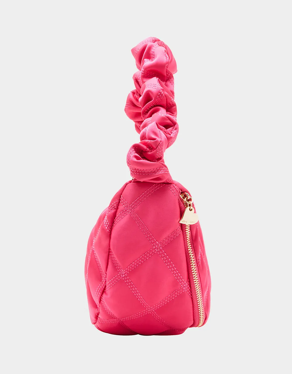 QUILTED NYLON SLING BAG PINK