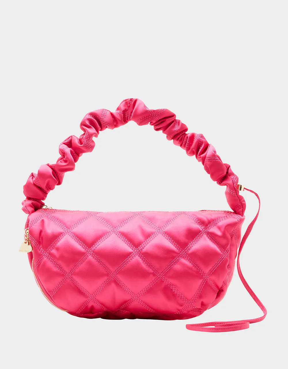 QUILTED NYLON SLING BAG PINK