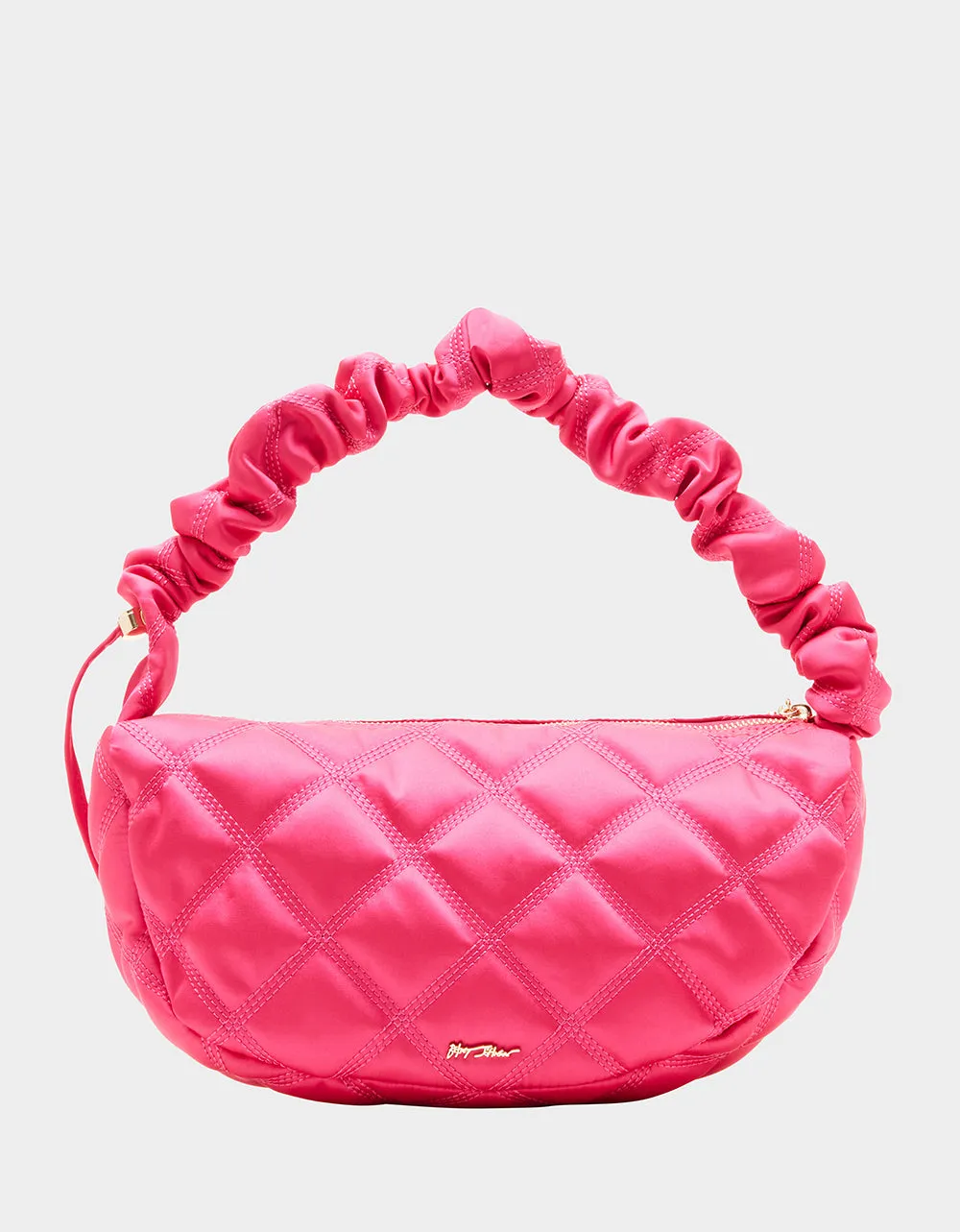 QUILTED NYLON SLING BAG PINK