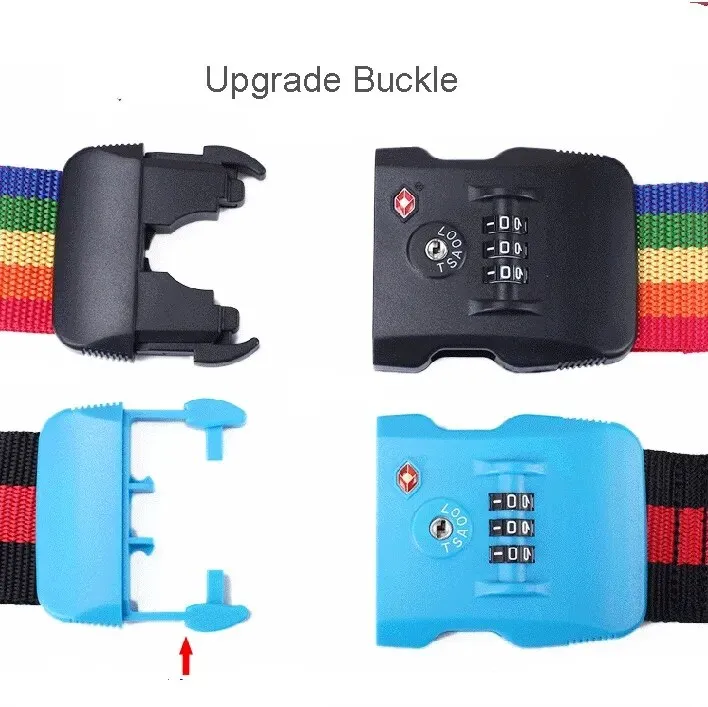 TSA-Approved Luggage Straps with Combination Lock