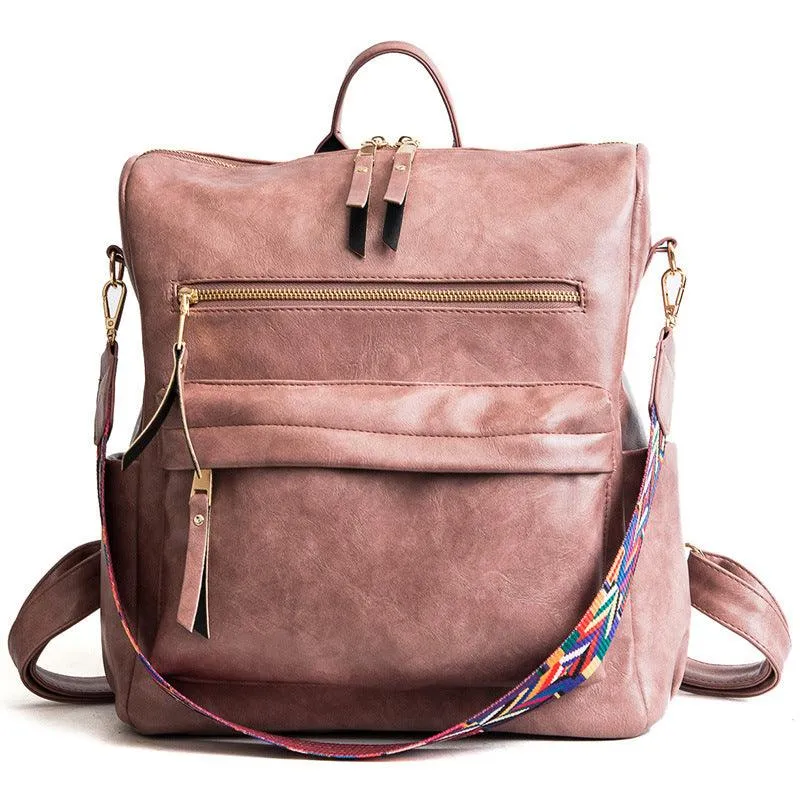 Vintage Vegan Leather Backpack