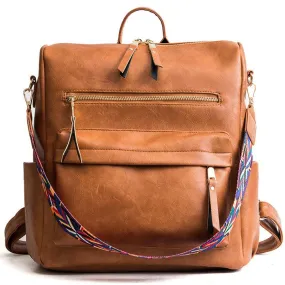 Vintage Vegan Leather Backpack