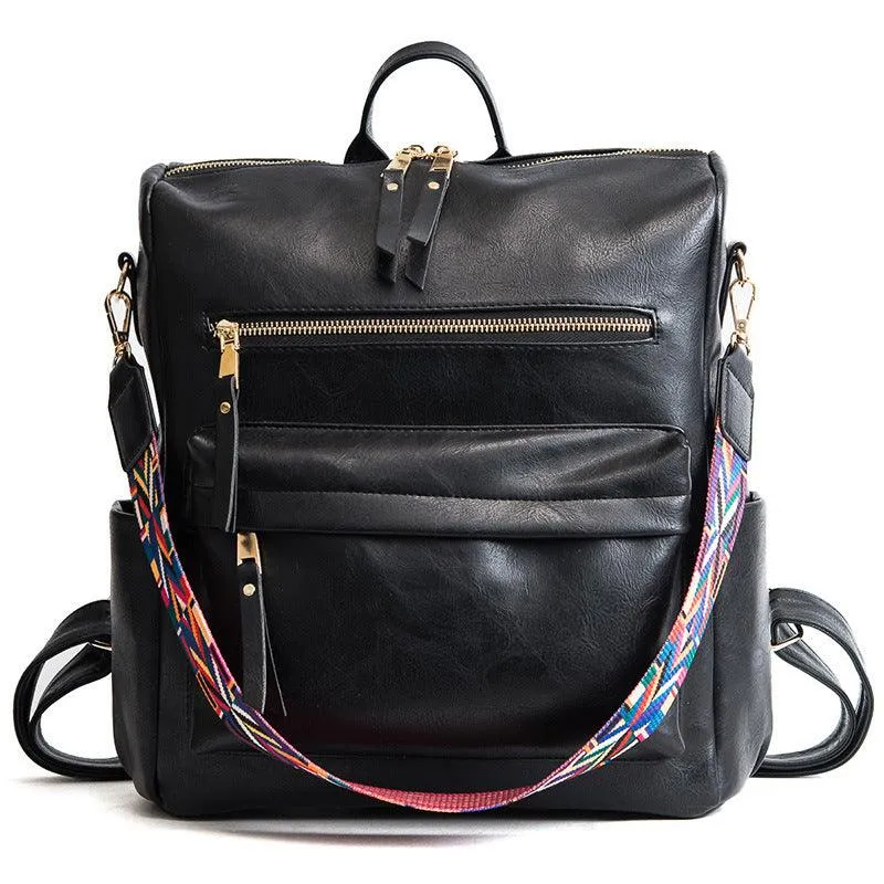 Vintage Vegan Leather Backpack