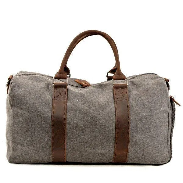 Waxed Canvas Duffle Bags with Shoe Compartment